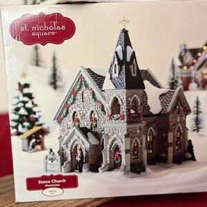 St. Nicholas Square Stone Church Illuminated